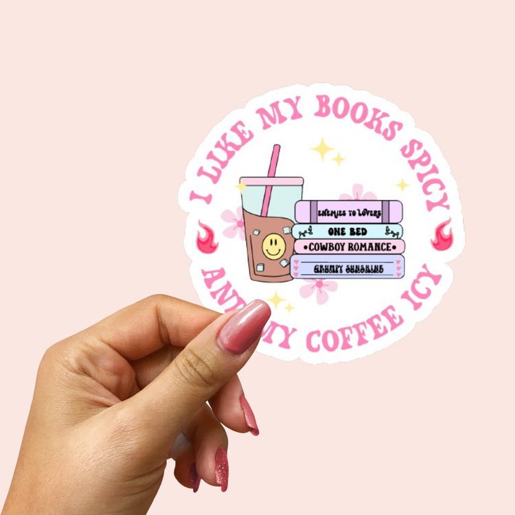 I Like My Books Spicy Sticker