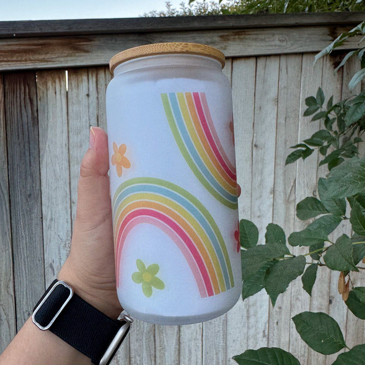 Retro Rainbow Bookish Glass Libbey