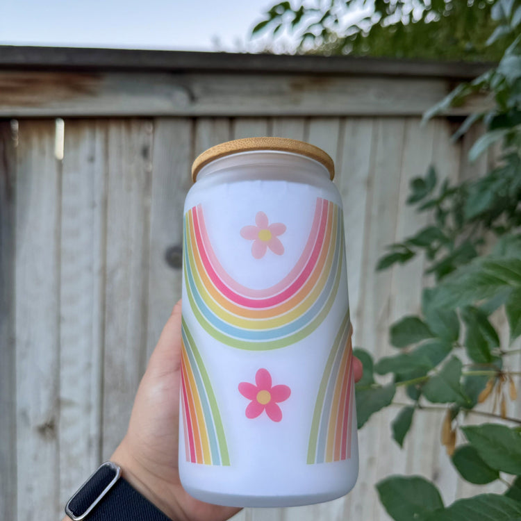 Retro Rainbow Bookish Glass Libbey