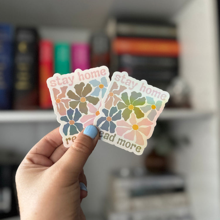 Stay Home Read More Sticker