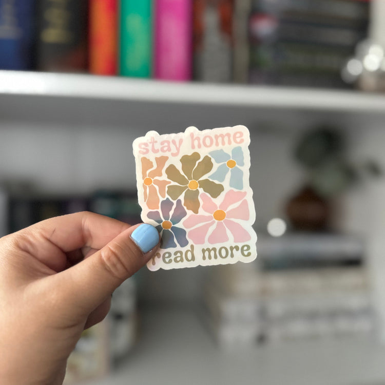 Stay Home Read More Sticker