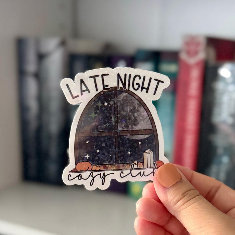 Cozy Book Club Kindle Sticker