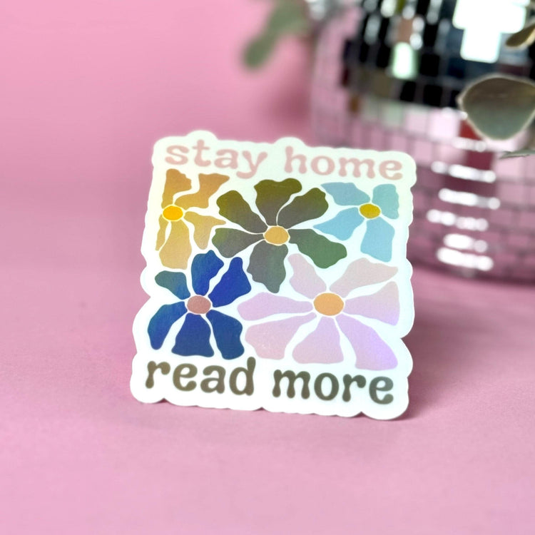 Stay Home Read More Sticker