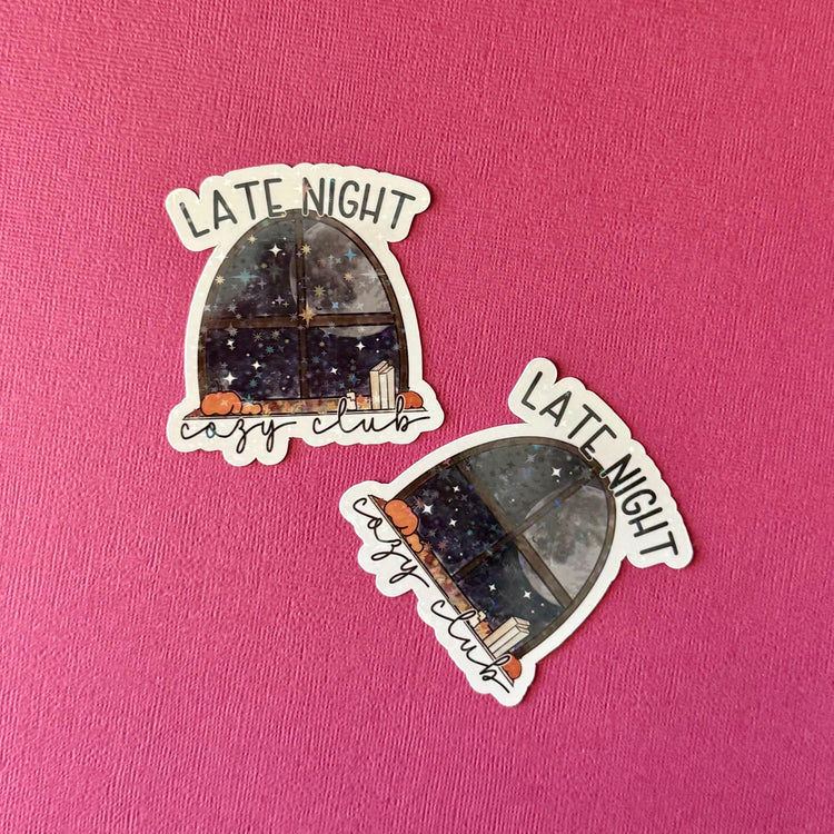 Cozy Book Club Kindle Sticker