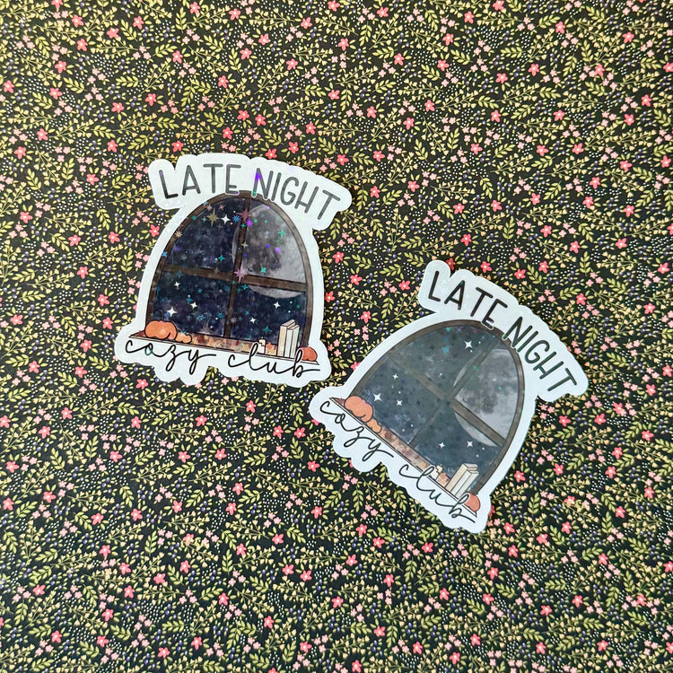 Cozy Book Club Kindle Sticker