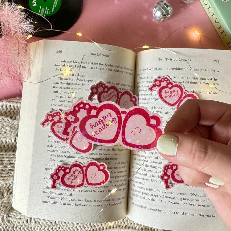 Happy Reading Locket Sticker