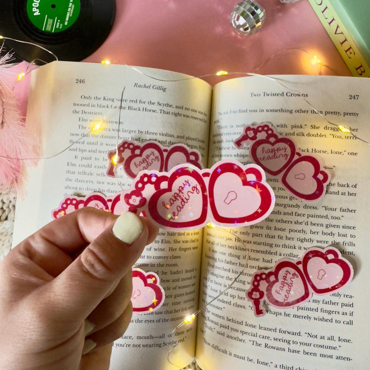 Happy Reading Locket Sticker