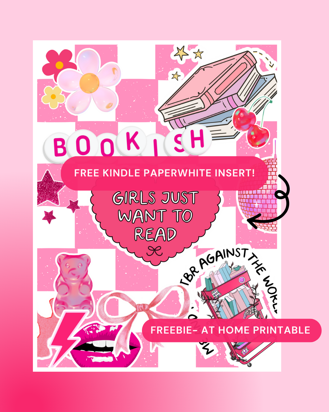 Free Kindle Insert- Freebie Bookish Printable