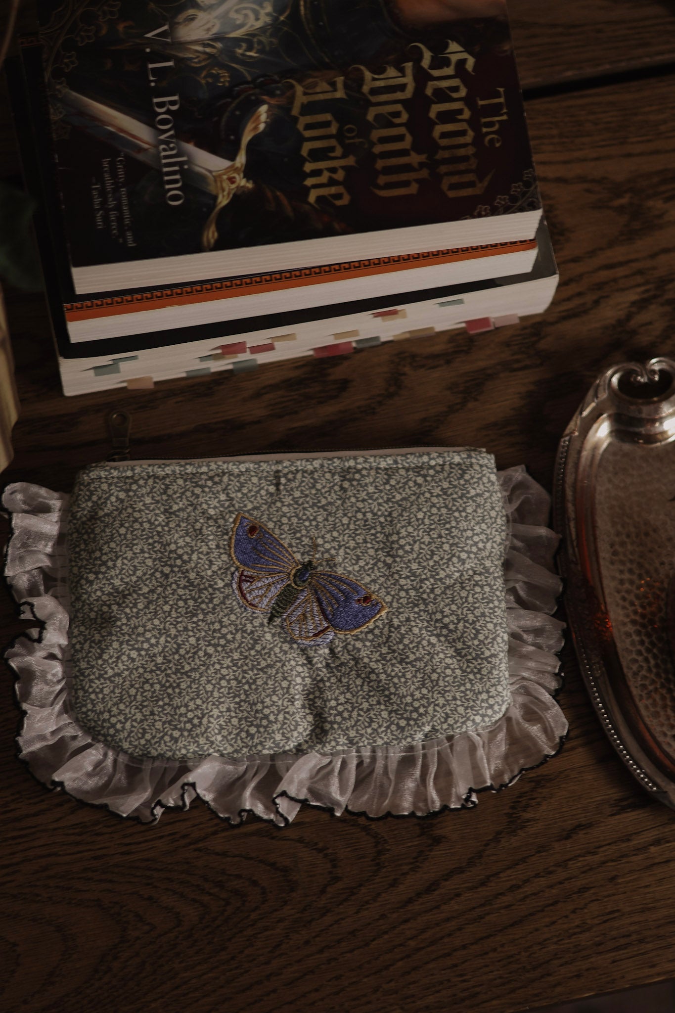 The Butterfly | Ruffle Zipper Pouch