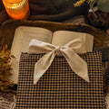 Quilted Book Sleeve with Bow | Handmade Padded Book Cover