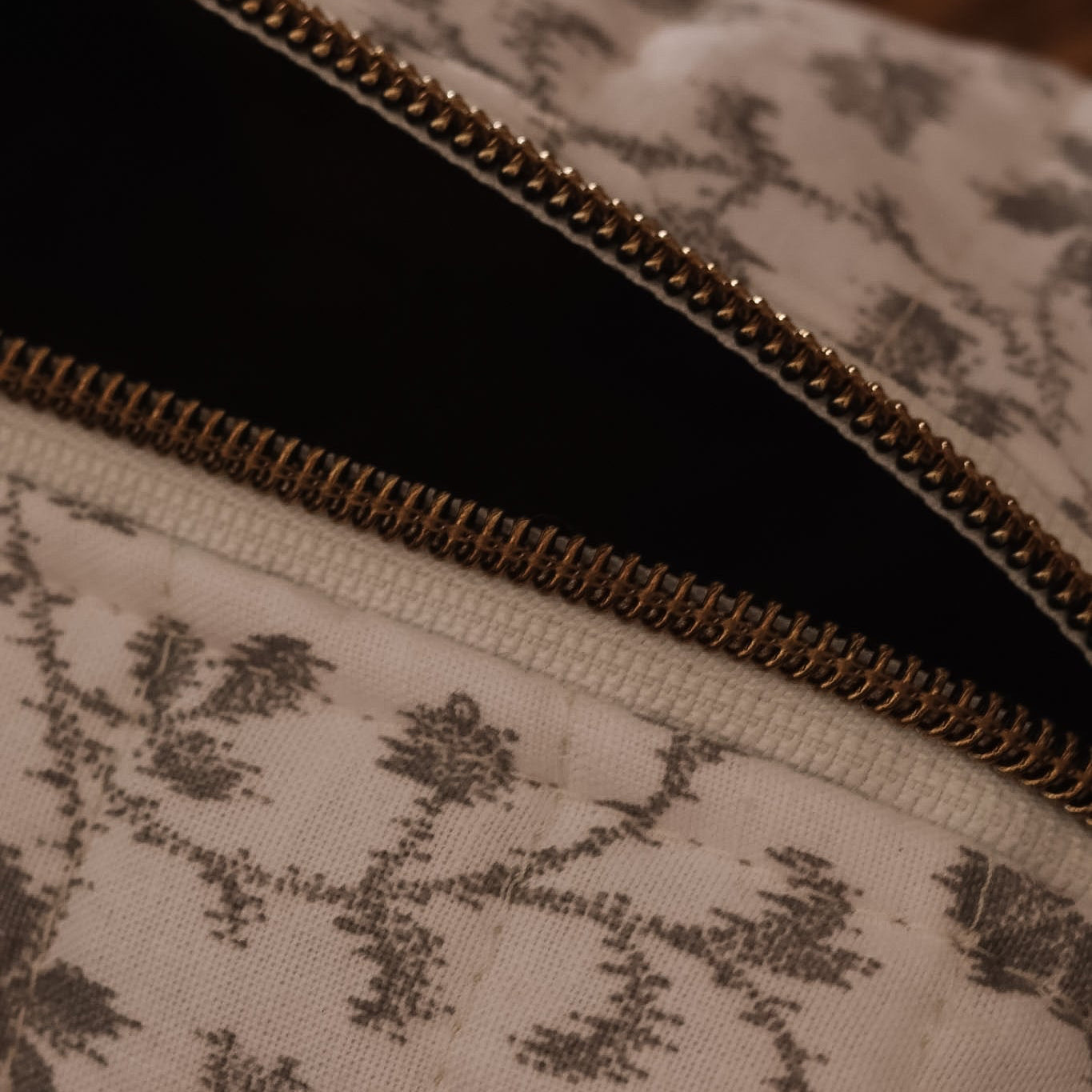 Marginalia Zip Pouch | Quilted Floral Pencil Case