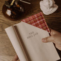 Pink Checkered Scalloped Corner Bookmark