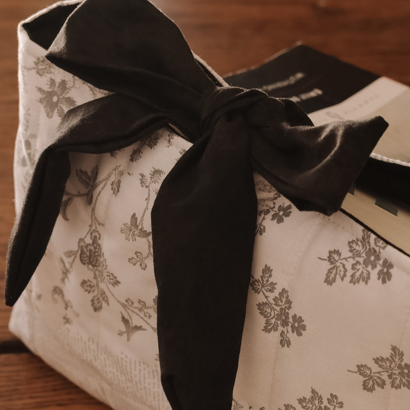 The Marginalia Book Sleeve with Bow | Handmade Padded Book