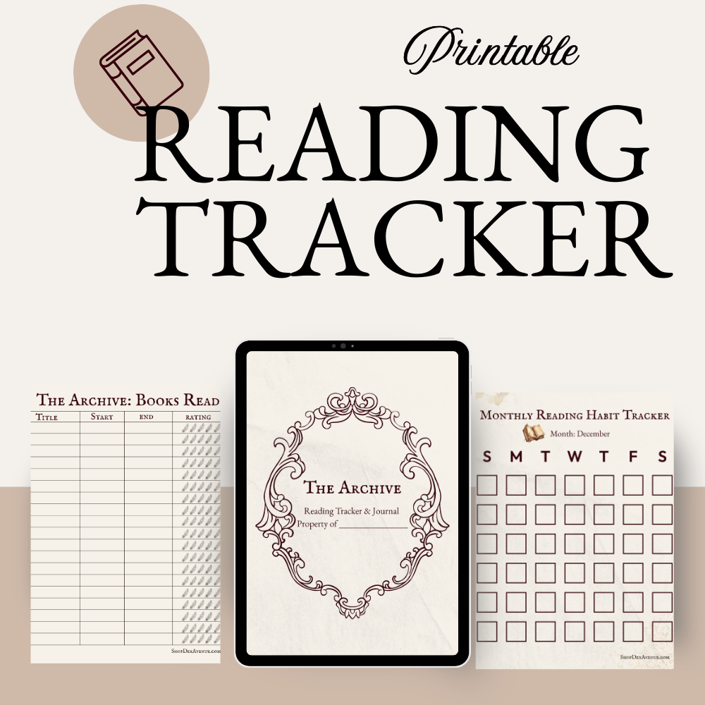 The Archive: Reading Journal Tracker | 18-Page Digital & Printable Portfolio