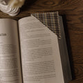 Black and Green Checkered Scalloped Corner Bookmark