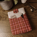 Book Sleeve | Handmade Snap Closure Book Cover — Pink Houndstooth