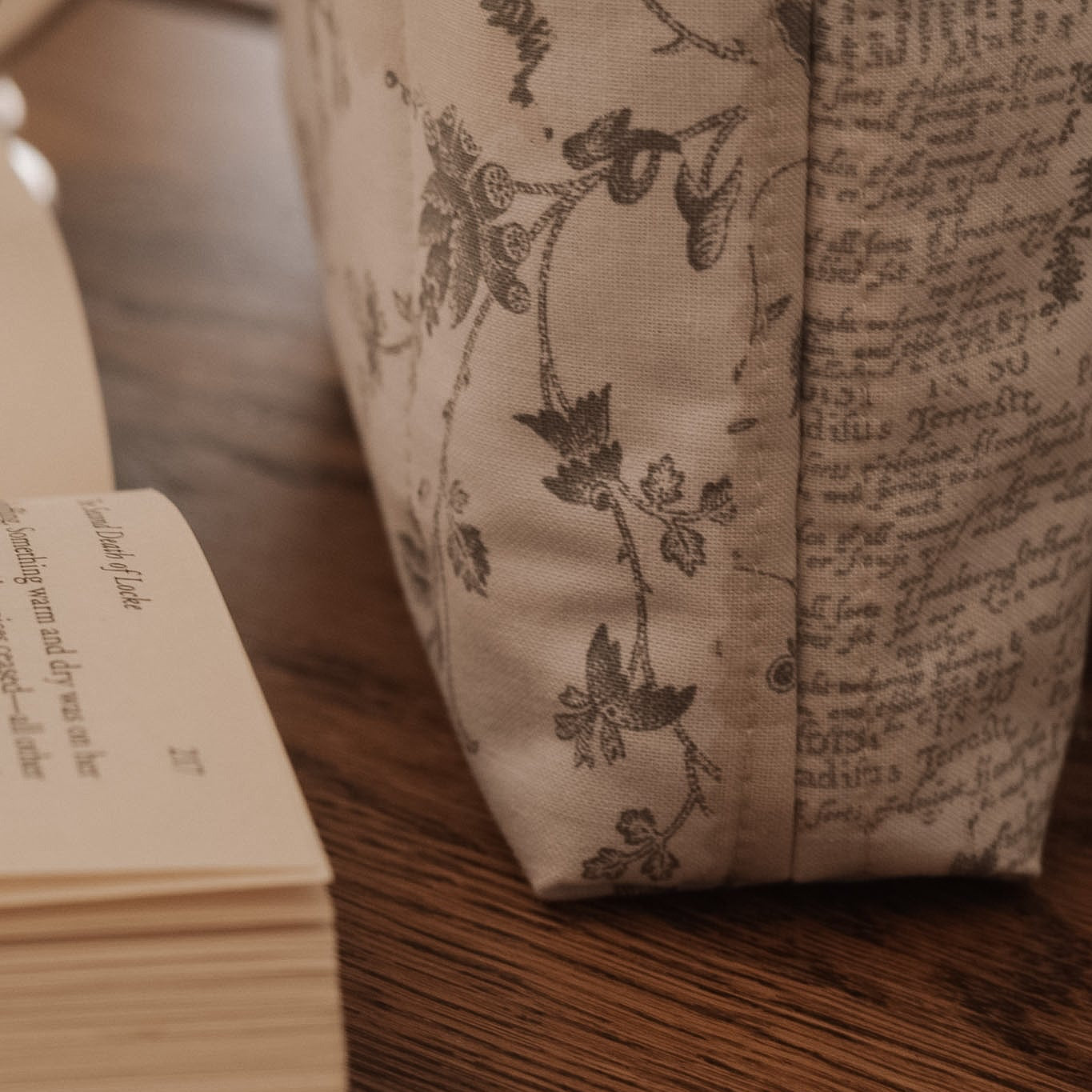 The Marginalia Book Sleeve with Bow | Handmade Padded Book