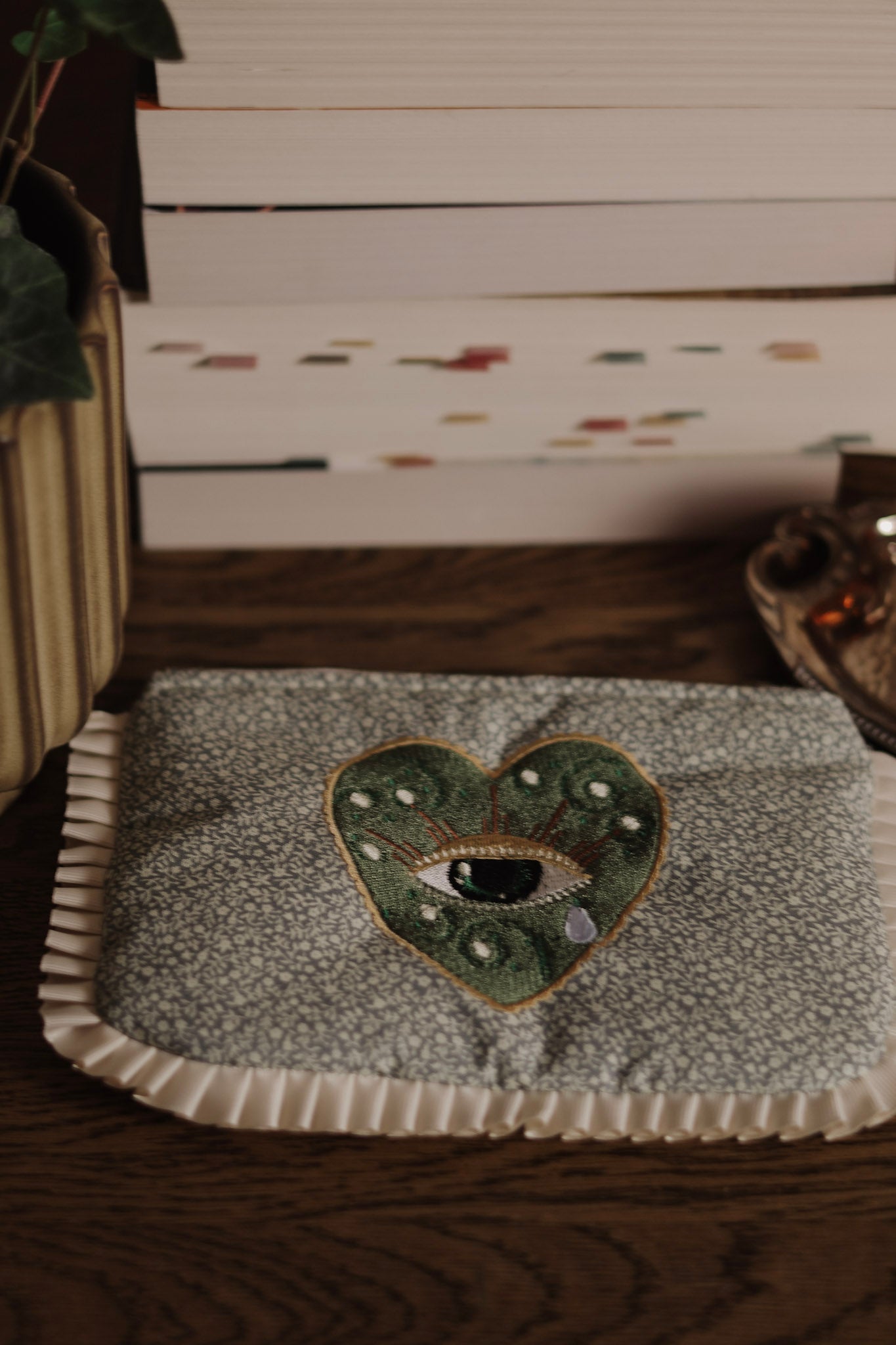 Ruffle Zipper Pouch | The All-Seeing Eye
