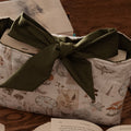 Botanical Book Sleeve with Bow | Handmade Padded Book Cover