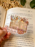 Book Girlie Sticker – Holographic Vinyl, Cozy Fall Vibes