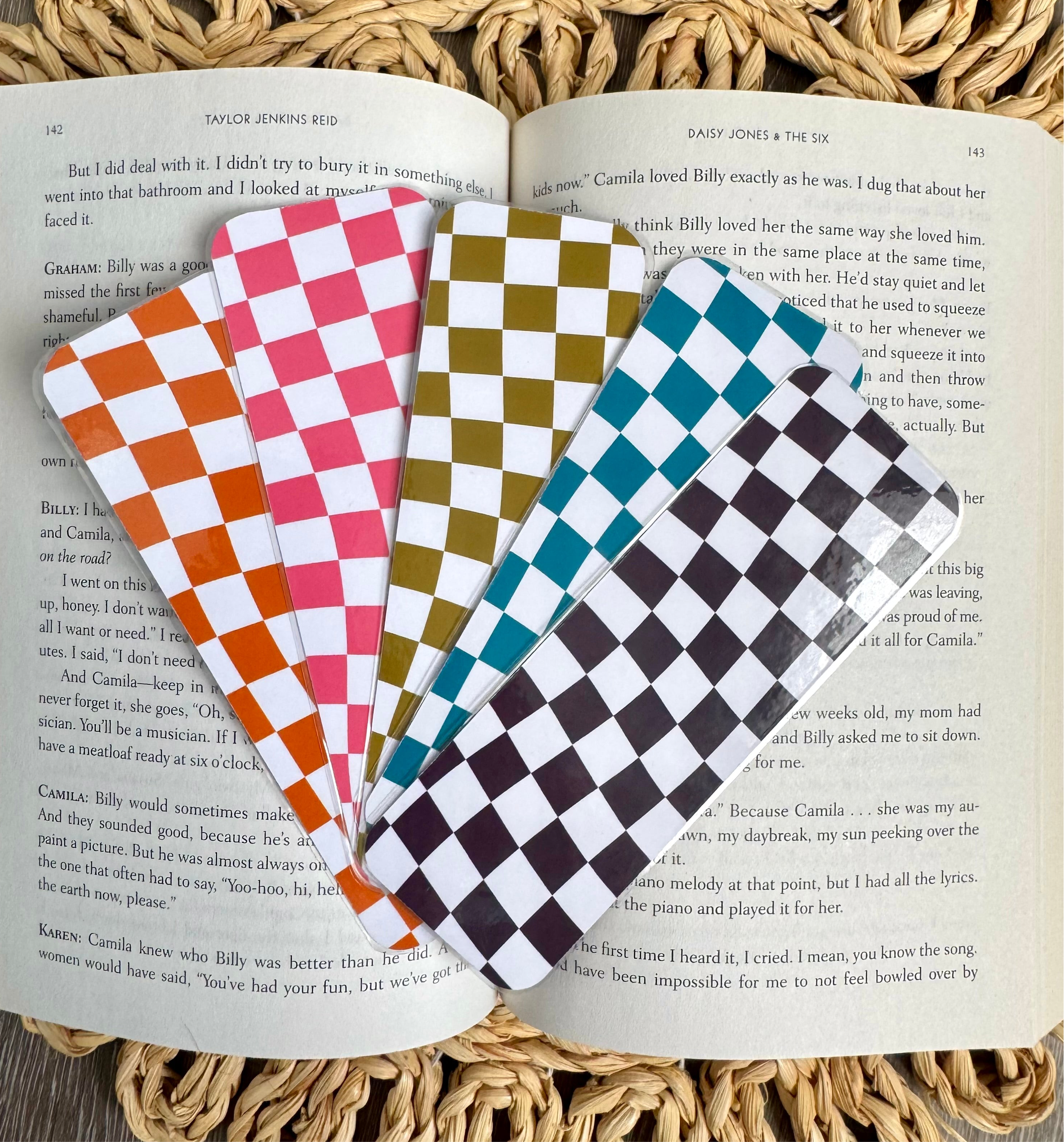 Colorful Checkered Bookmarks