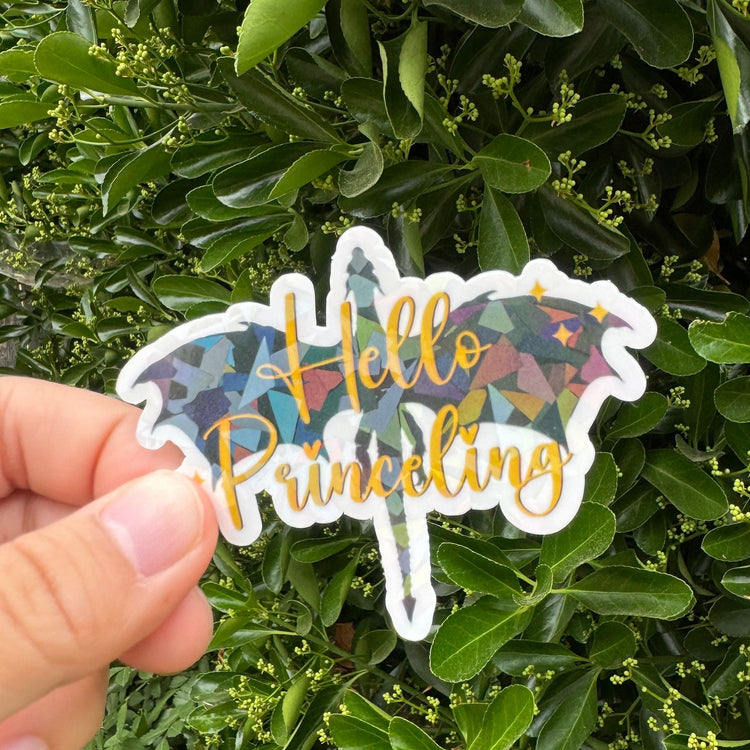 Hello Princeling Holographic Sticker