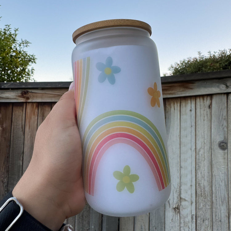 Retro Rainbow Bookish Glass Libbey