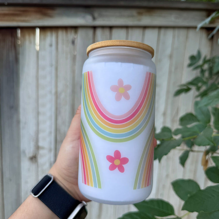 Retro Rainbow Bookish Glass Libbey