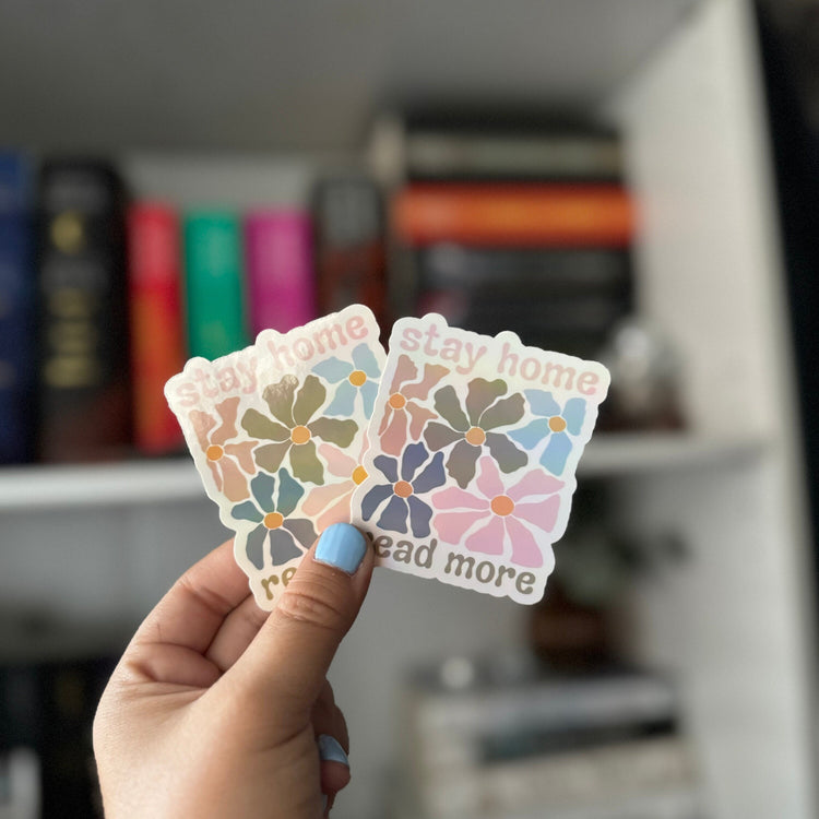 Stay Home Read More Sticker