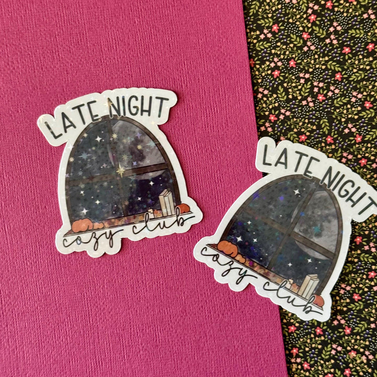 Cozy Book Club Kindle Sticker