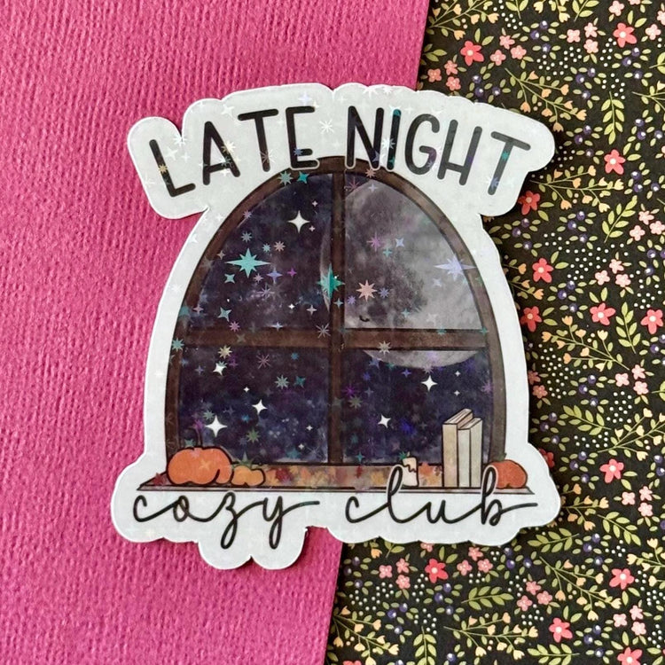 Cozy Book Club Kindle Sticker