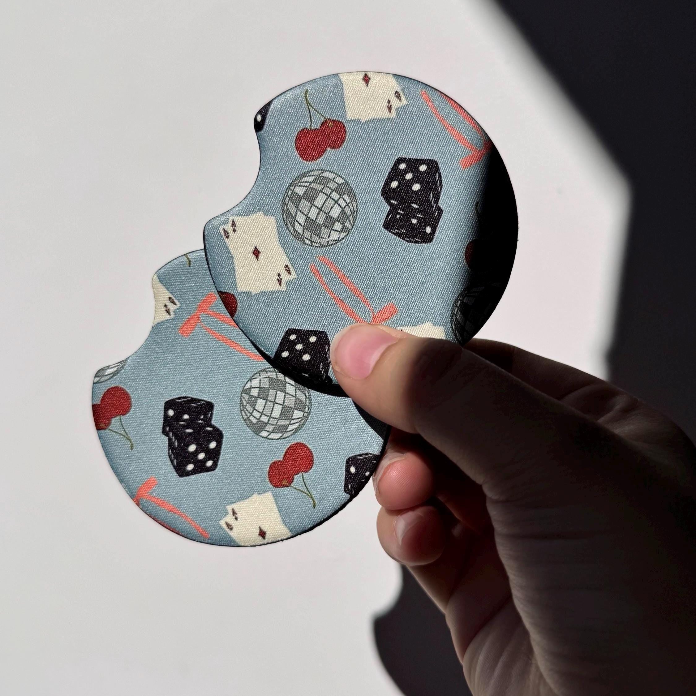 Retro Vintage Eclectic Car Coasters