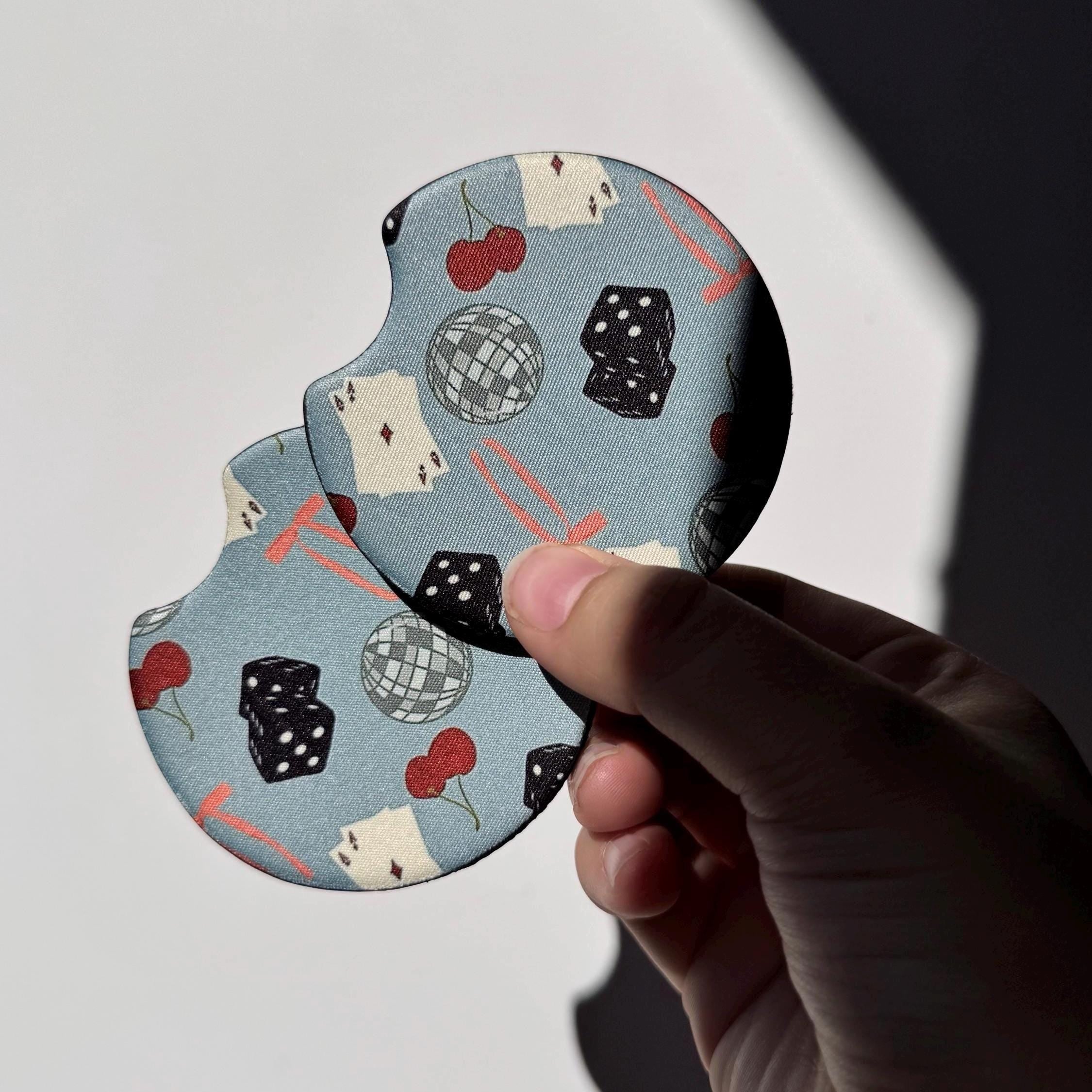 Retro Vintage Eclectic Car Coasters