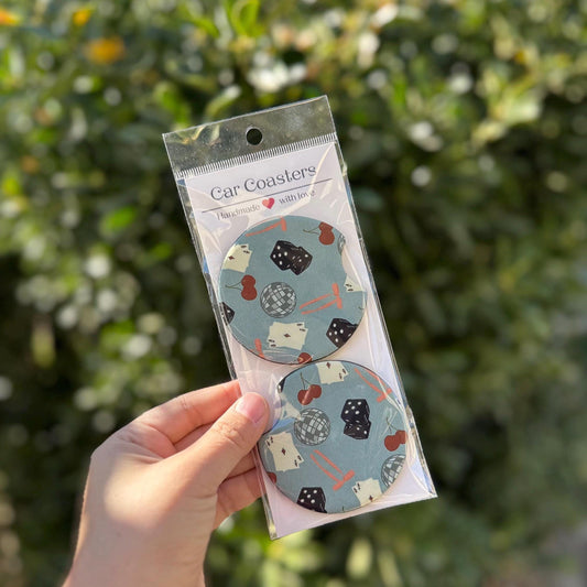 Retro Vintage Eclectic Car Coasters