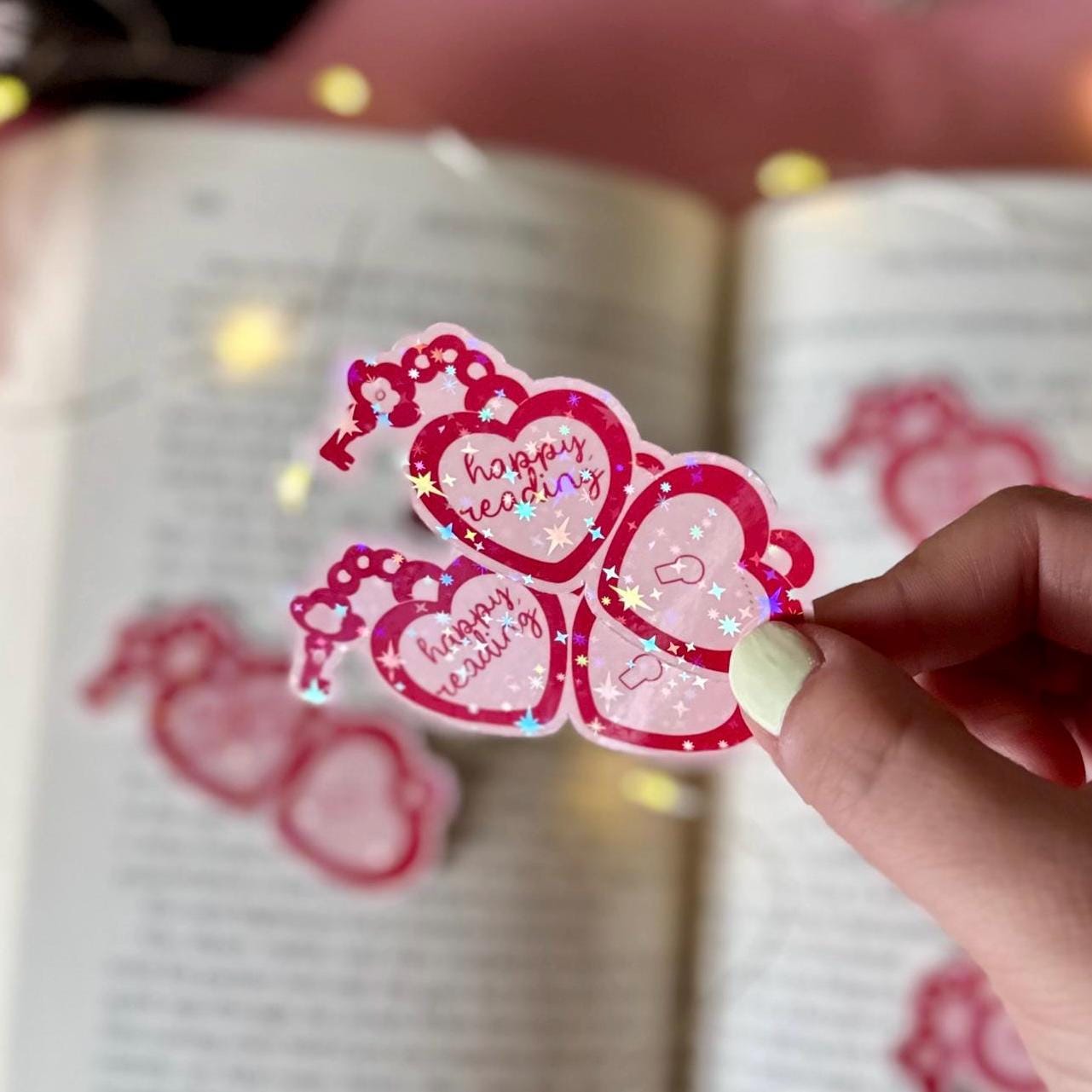 Happy Reading Locket Sticker