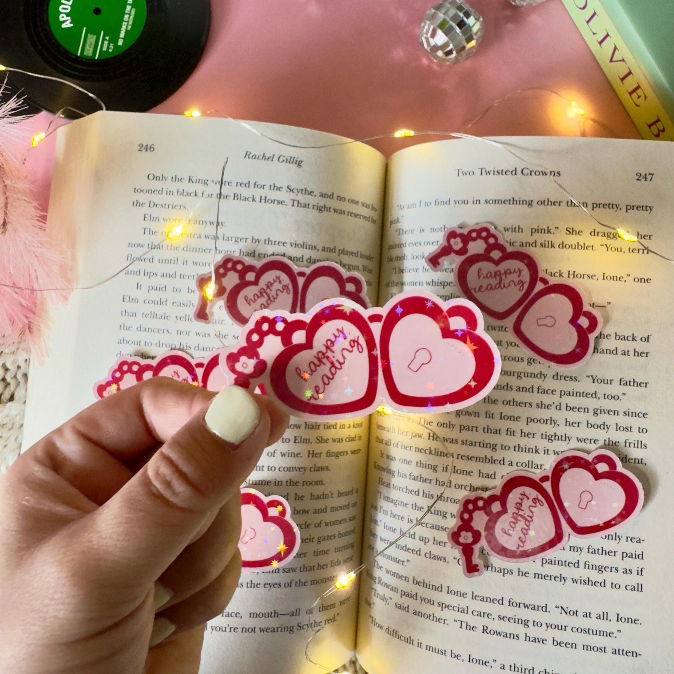 Happy Reading Locket Sticker