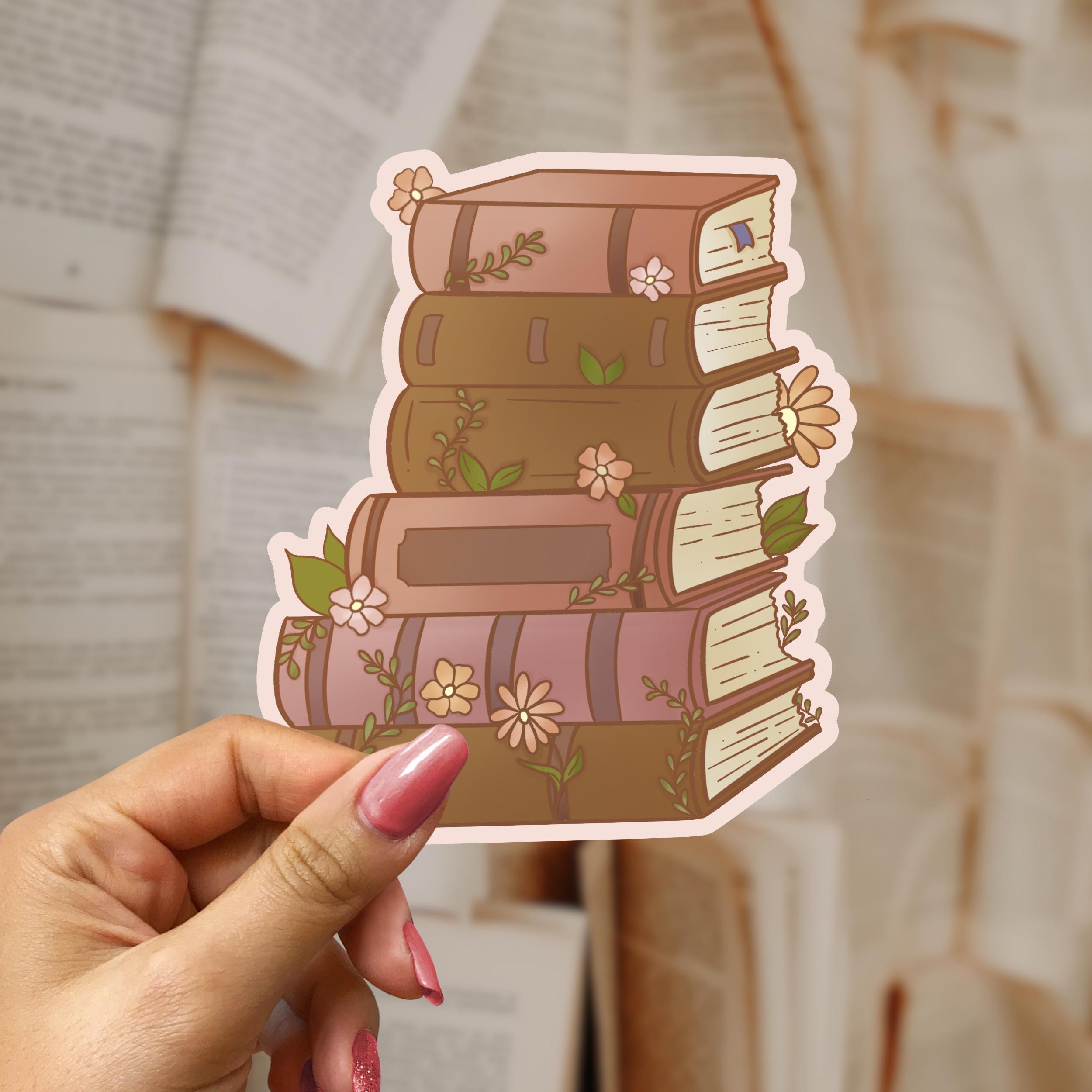 Cozy Book Stack Sticker
