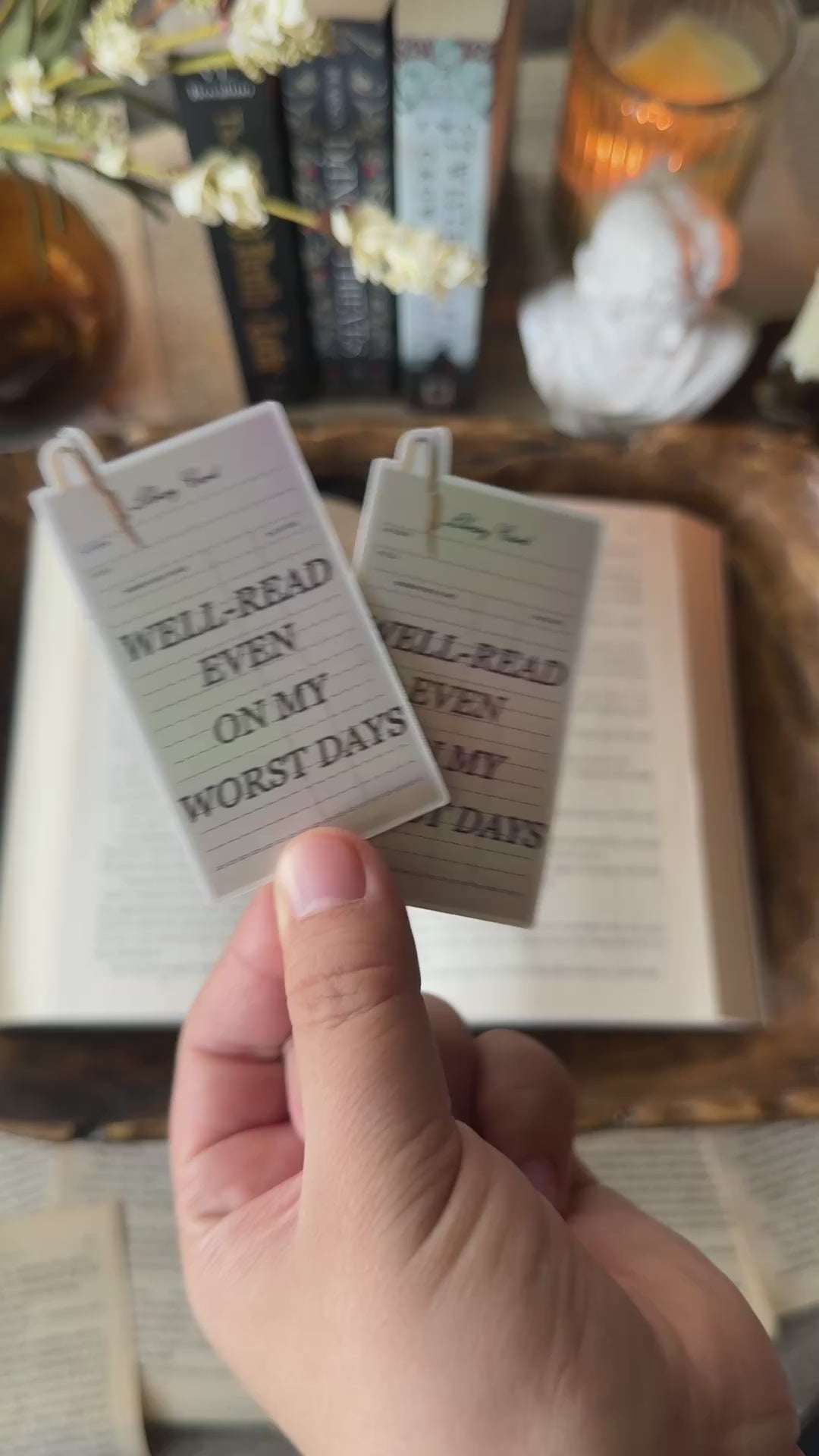 Well-Read Even on My Worst Days Holographic Sticker | Dark Academia Aesthetic
