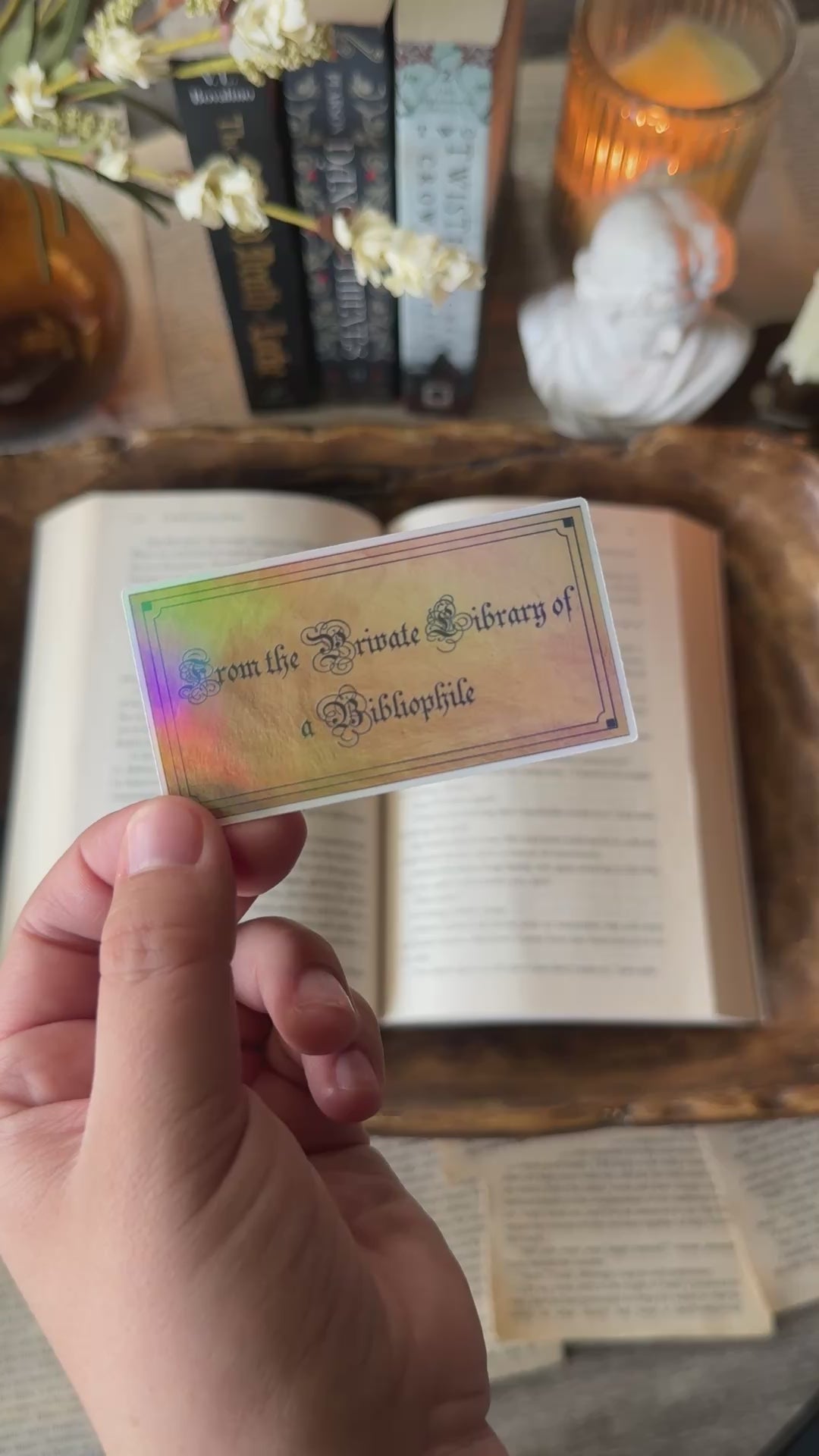 Private Library of a Bibliophile | Holographic Sticker