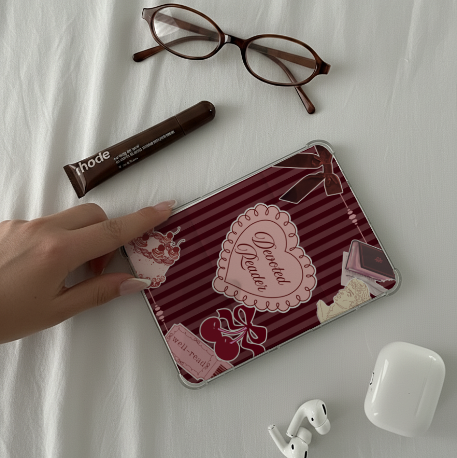 Printable Kindle Insert with Vintage Library Aesthetic, Dark Academia E-reader Wallpaper for Clear Case